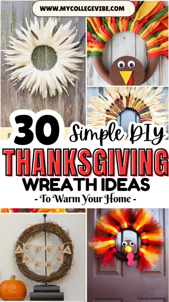 30 Simple DIY Thanksgiving Wreath Ideas to Warm Your Home!